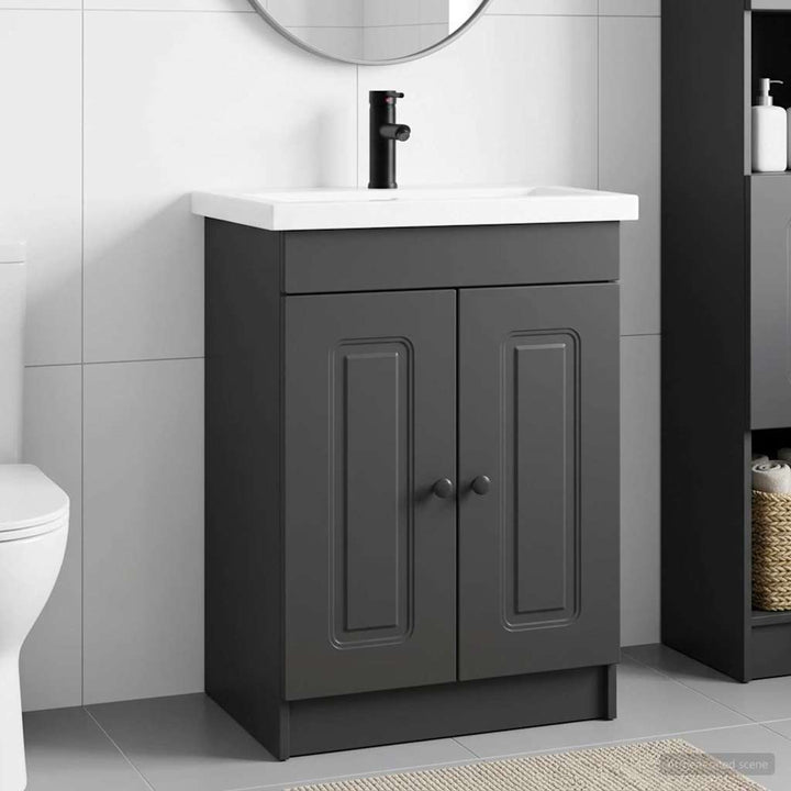 Badeværelsesmøbel sæt Sort 78,5 x 37,5 x 81 cm Konstrueret træ