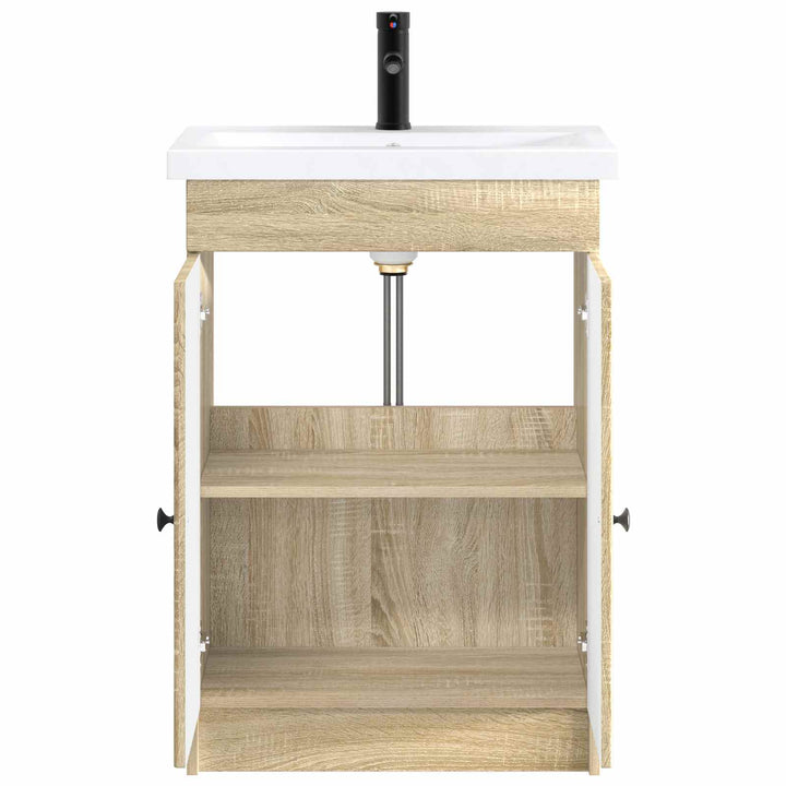 Badeværelsesmøbel sæt Sonoma-eg 78,5 x 37,5 x 81 cm