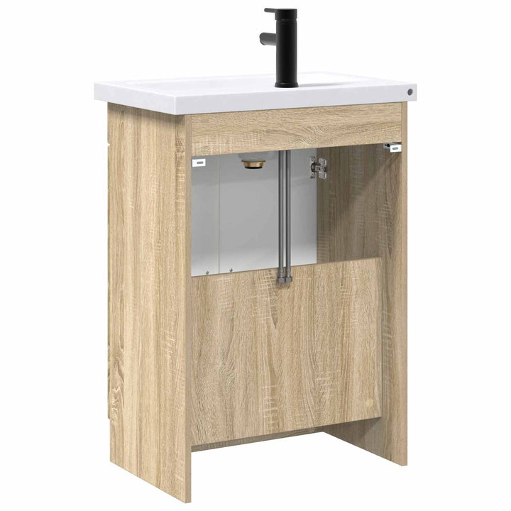 Badeværelsesmøbel sæt Sonoma-eg 78,5 x 37,5 x 81 cm