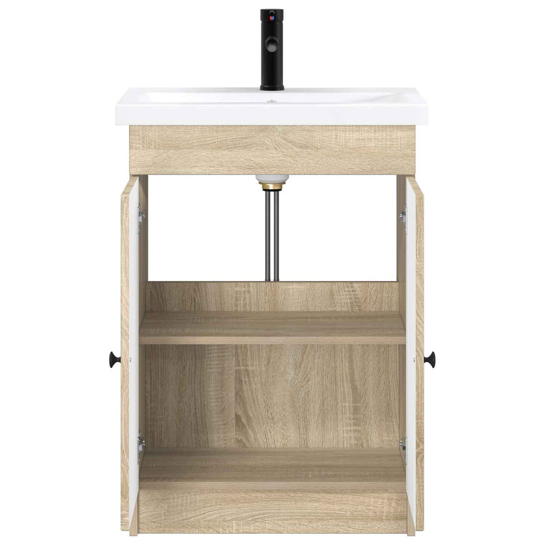 Badeværelsesmøbel sæt Sonoma-eg 56 x 37,5 x 81 cm