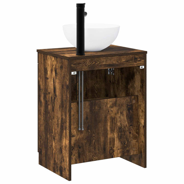 Badeværelsesmøbel sæt Røget eg Konstrueret træ