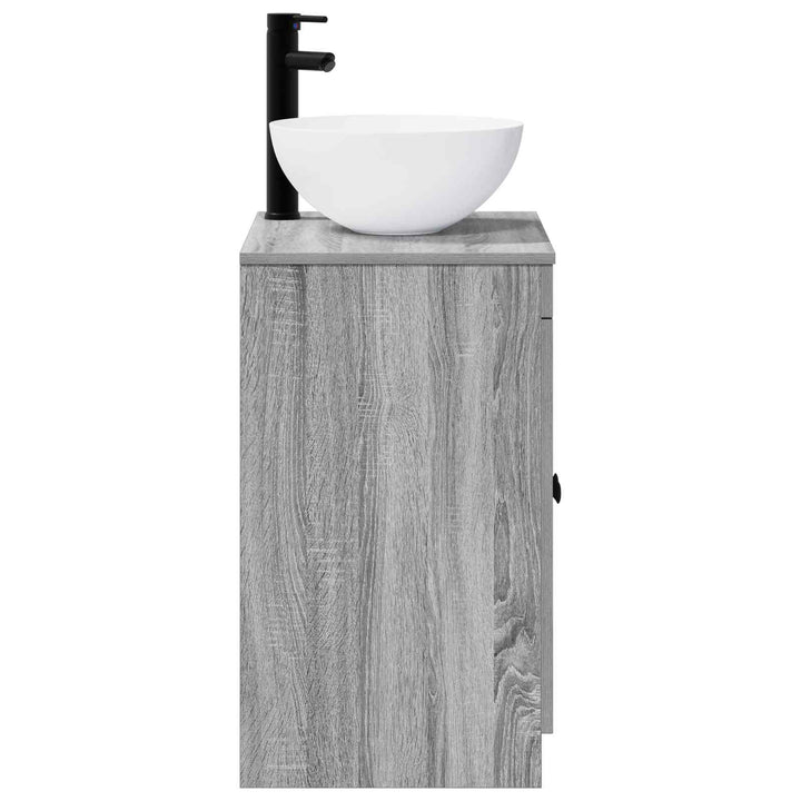 Badeværelsesmøbel sæt Grå Sonoma Konstrueret træ