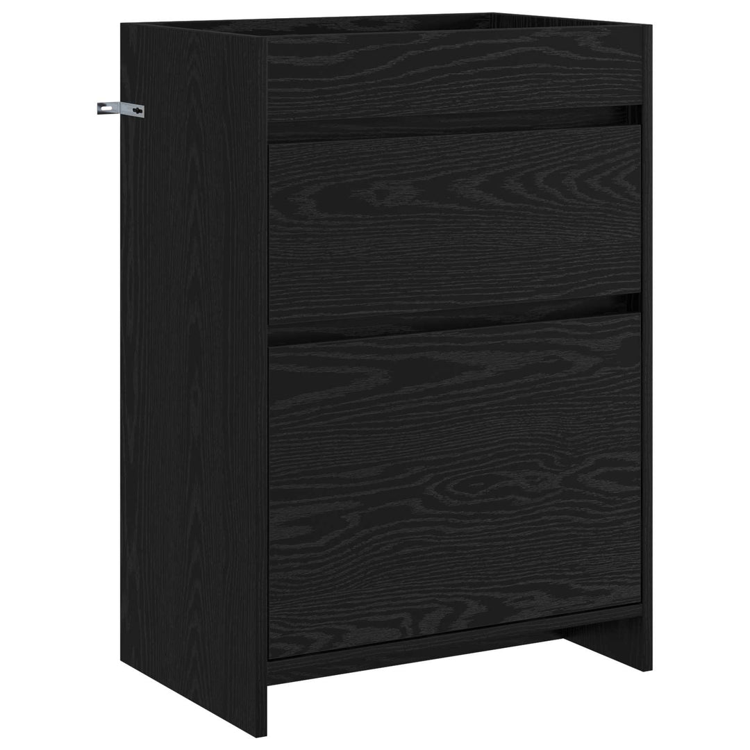 Badeværelsesmøbel sæt Sort eg 61 x 40 x 84,5 cm Konstrueret træ