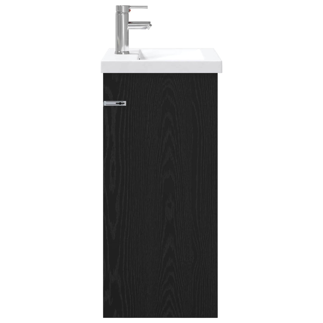 Badeværelsesmøbel sæt Sort eg 61 x 40 x 84,5 cm Konstrueret træ