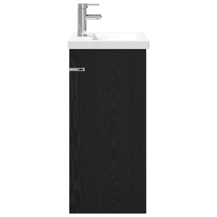 Badeværelsesmøbel sæt Sort eg 61 x 40 x 84,5 cm Konstrueret træ