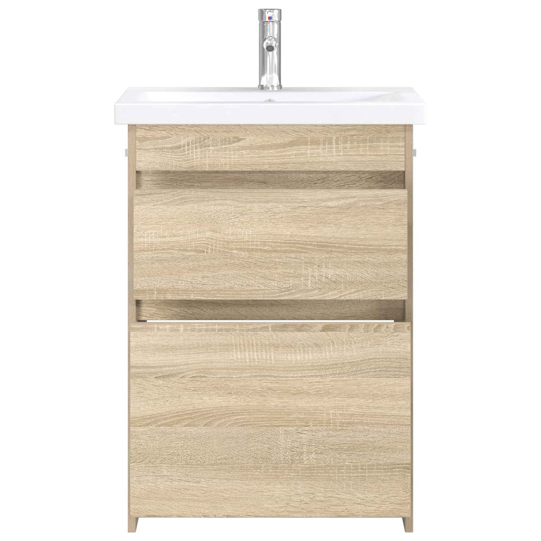 Badeværelsesmøbel sæt Sonoma-eg 61 x 40 x 84,5 cm