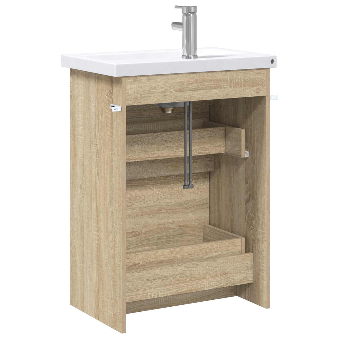 Badeværelsesmøbel sæt Sonoma-eg 61 x 40 x 84,5 cm