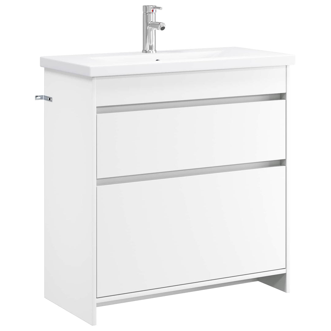 Badeværelsesmøbel sæt Hvid 81 x 40 x 84,5 cm Konstrueret træ