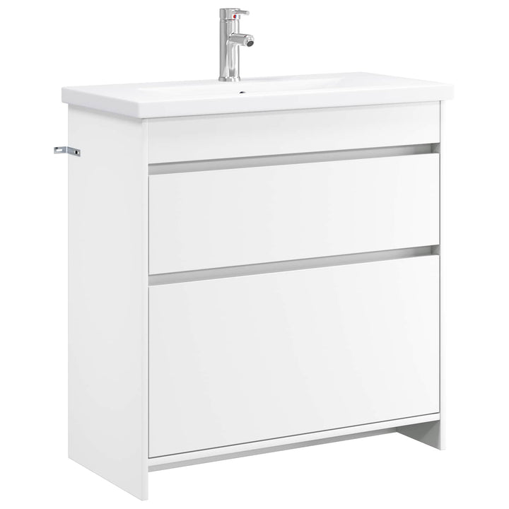 Badeværelsesmøbel sæt Hvid 81 x 40 x 84,5 cm Konstrueret træ