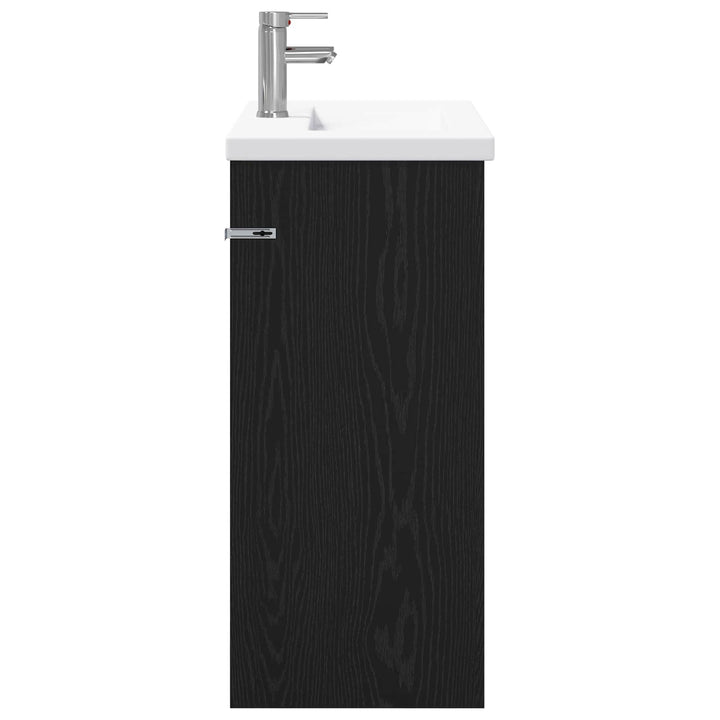 Badeværelsesmøbel sæt Sort eg 81 x 40 x 84,5 cm Konstrueret træ