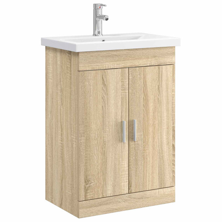 Badeværelsesmøbel sæt Sonoma-eg 61 x 40 x 84,5 cm