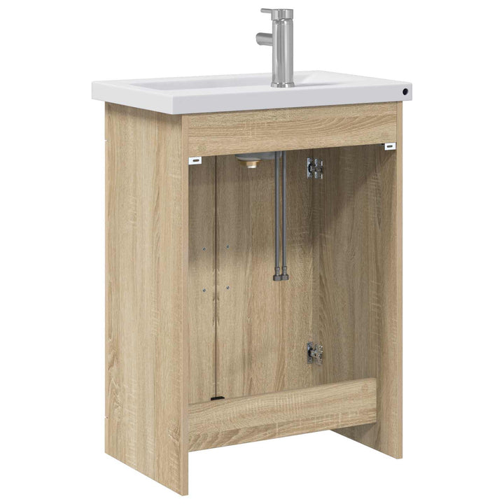Badeværelsesmøbel sæt Sonoma-eg 61 x 40 x 84,5 cm