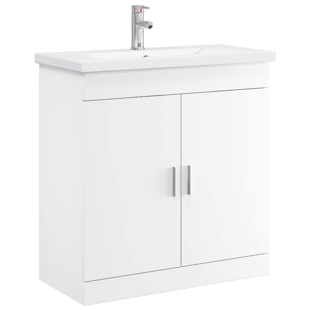 Badeværelsesmøbel sæt Hvid 81 x 40 x 84,5 cm Konstrueret træ