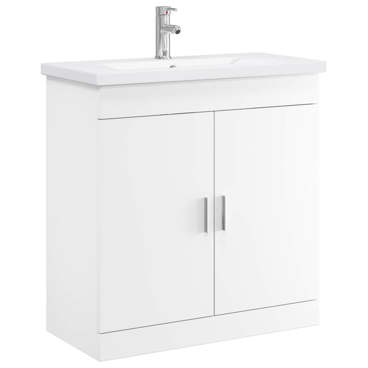Badeværelsesmøbel sæt Hvid 81 x 40 x 84,5 cm Konstrueret træ