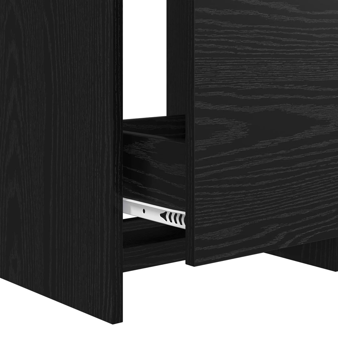 Badeværelsesmøbel sæt Sort eg 61 x 40 x 84,5 cm Konstrueret træ