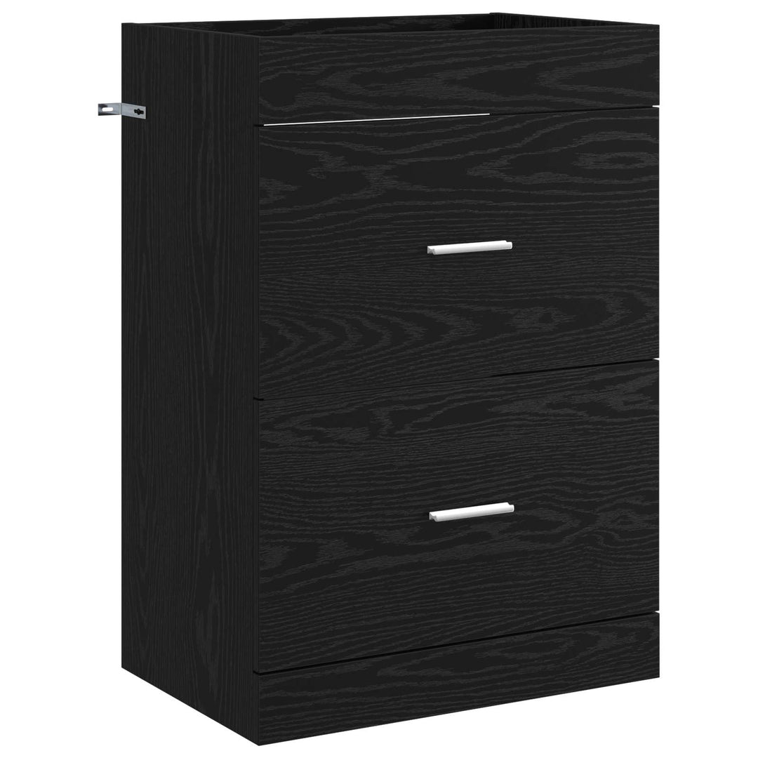 Badeværelsesmøbel sæt Sort eg 61 x 40 x 84,5 cm Konstrueret træ