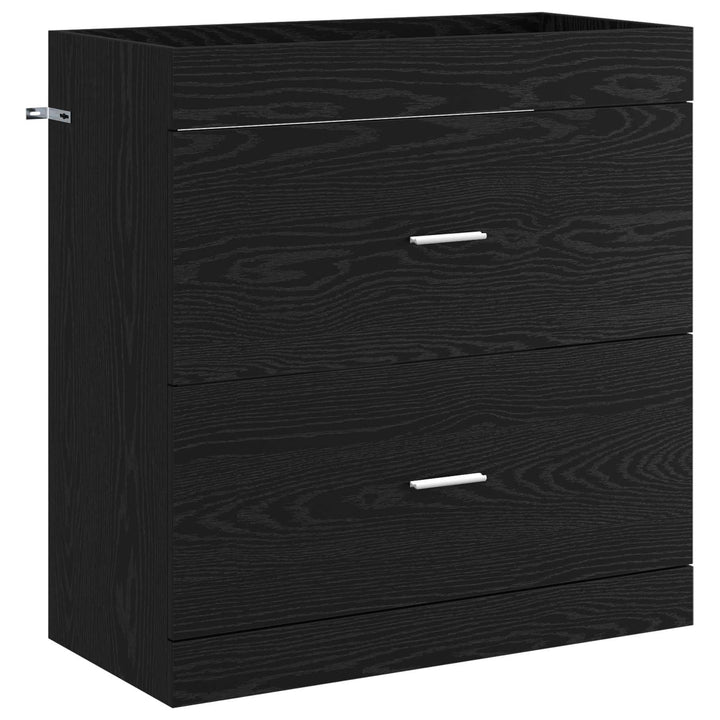 Badeværelsesmøbel sæt Sort eg 81 x 40 x 84,5 cm Konstrueret træ