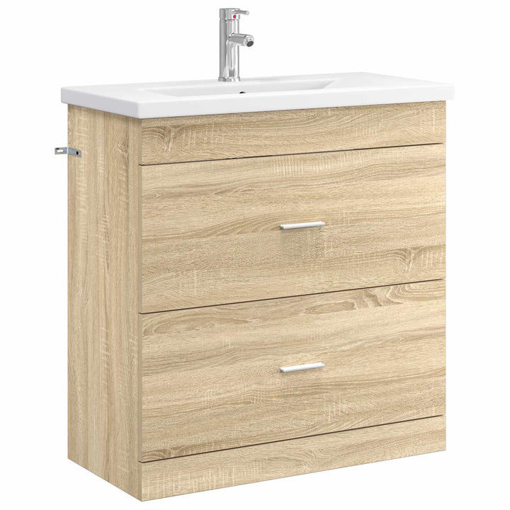 Badeværelsesmøbel sæt Sonoma-eg 81 x 40 x 84,5 cm