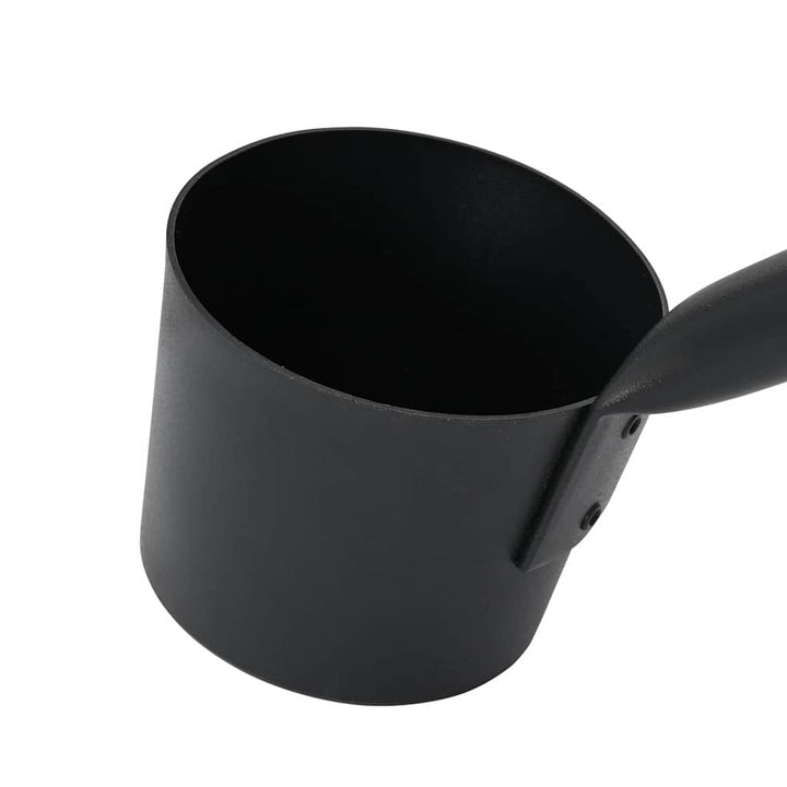 Sauna tilbehørs sæt 2 pcs Sort Aluminium og massivt fyrretræ