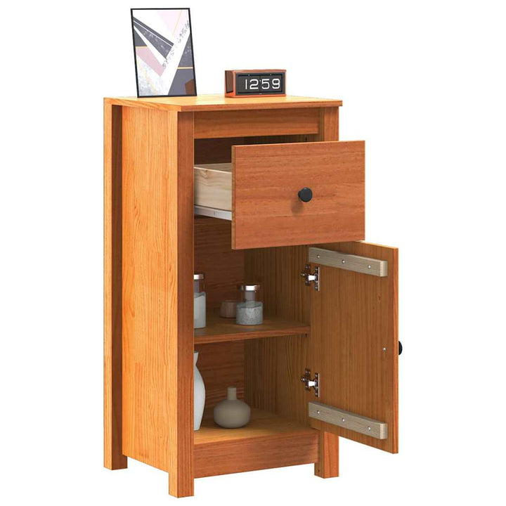 Sideboard Voks brun 39 x 34,5 x 80 cm Massiv fyrretræ