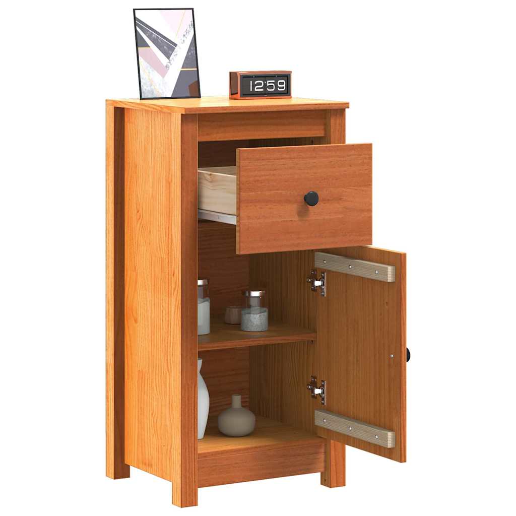 Sideboard Voks brun 39 x 34,5 x 80 cm Massiv fyrretræ