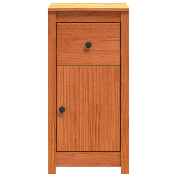 Sideboard 2 pcs Voks brun 39 x 34,5 x 80 cm Massiv fyrretræ