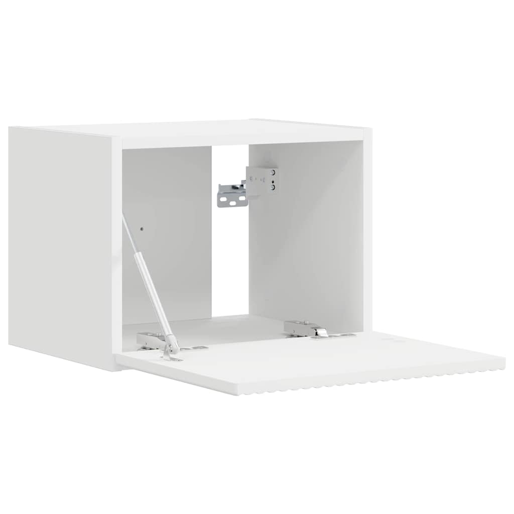 TV vægskab Vægmonteret Hvid 39 x 31 x 29,5 cm Konstrueret træ