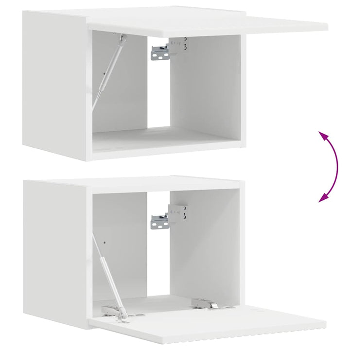 TV vægskab Vægmonteret Hvid 39 x 31 x 29,5 cm Konstrueret træ