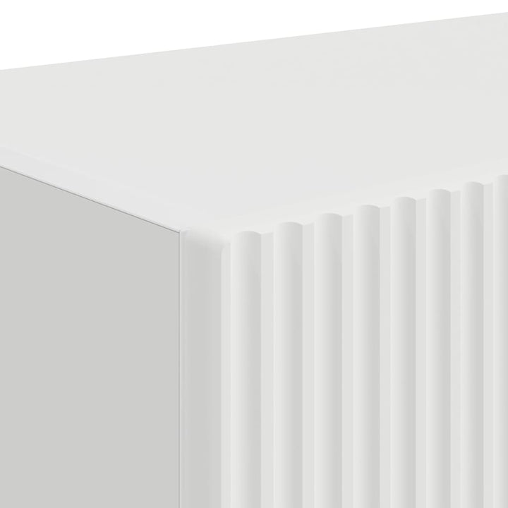 TV vægskab 2 pcs Hvid 39 x 31 x 29,5 cm Konstrueret træ