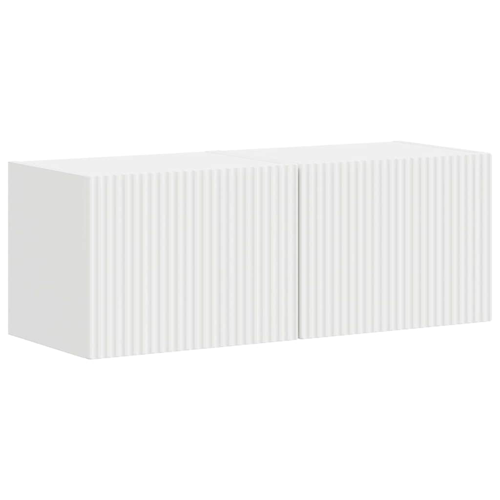 TV vægskab 2 pcs Hvid 39 x 31 x 29,5 cm Konstrueret træ