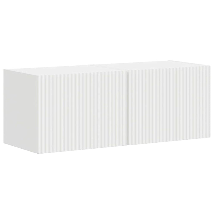 TV vægskab 2 pcs Hvid 39 x 31 x 29,5 cm Konstrueret træ