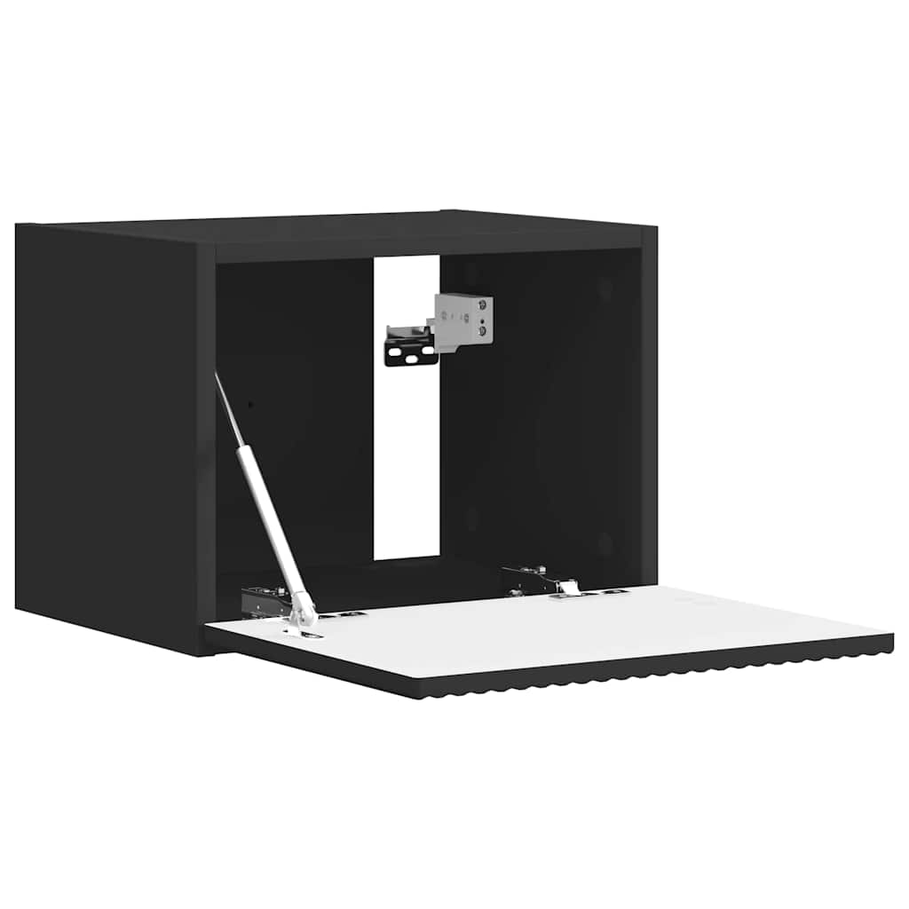 TV vægskab Vægmonteret Sort 39 x 31 x 29,5 cm Konstrueret træ