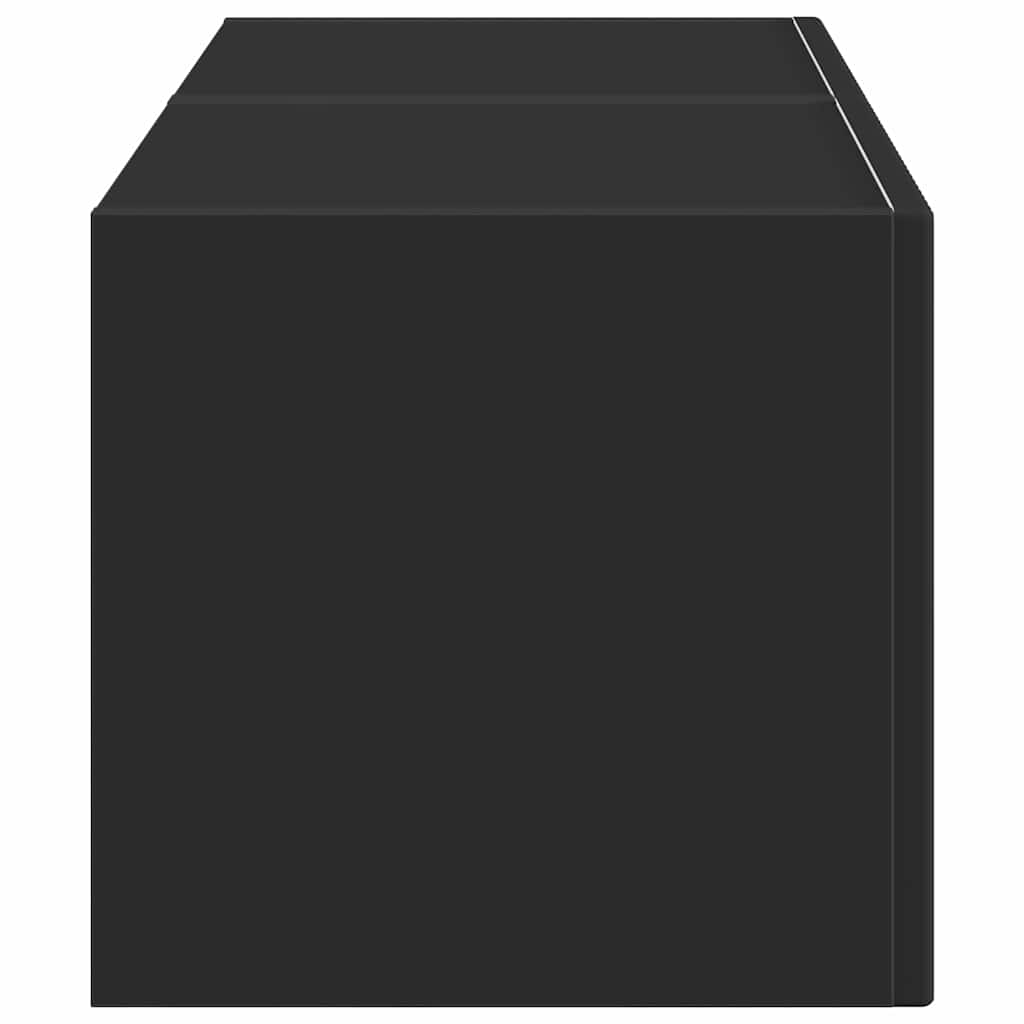 TV vægskab 2 pcs Sort 39 x 31 x 29,5 cm Konstrueret træ