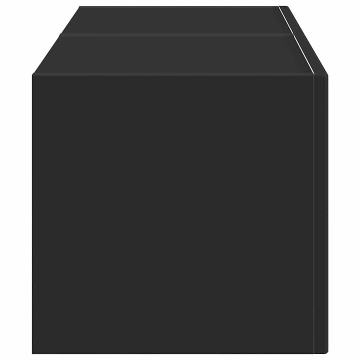 TV vægskab 2 pcs Sort 39 x 31 x 29,5 cm Konstrueret træ
