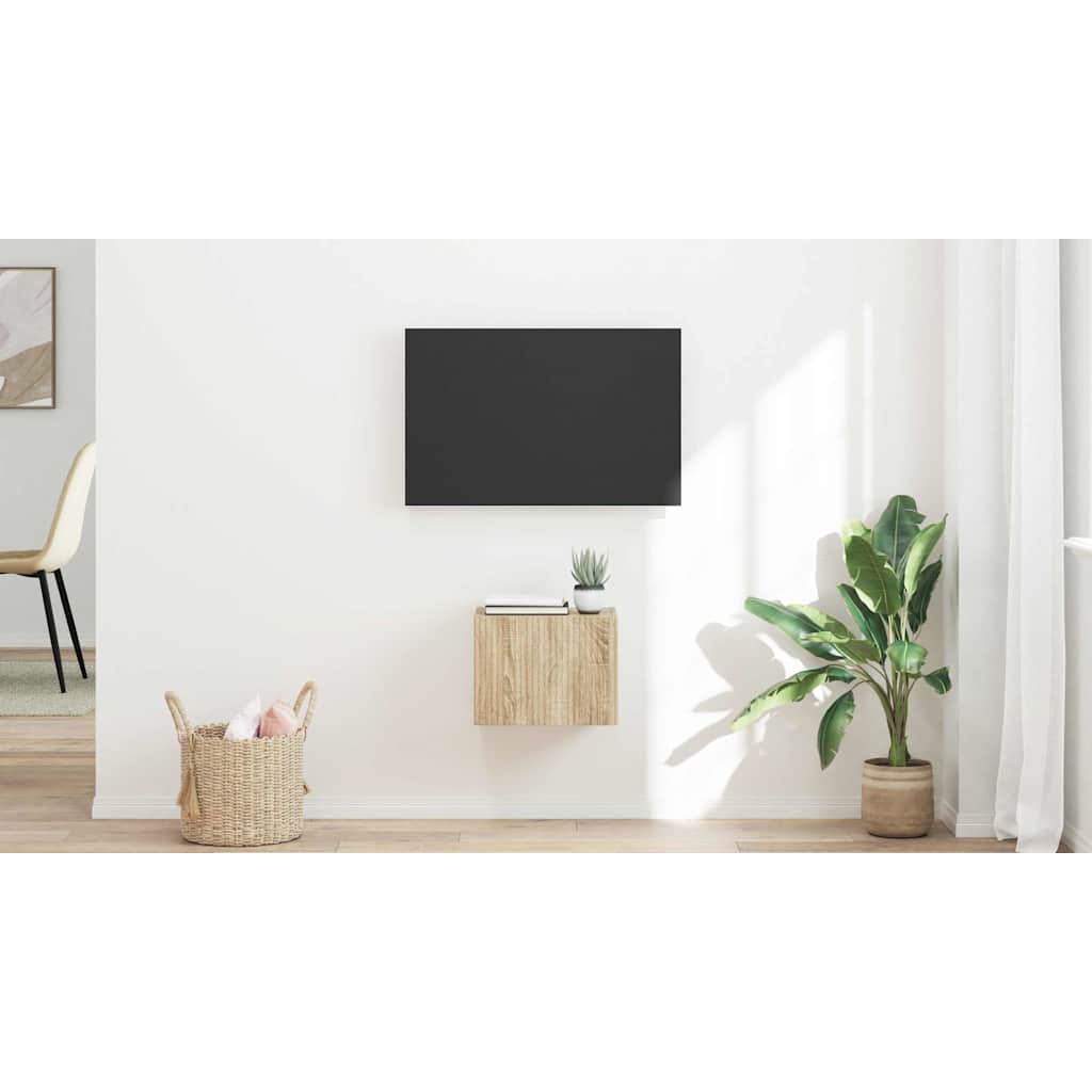 TV vægskab Vægmonteret Sonoma 39 x 31 x 29,5 cm Konstrueret træ