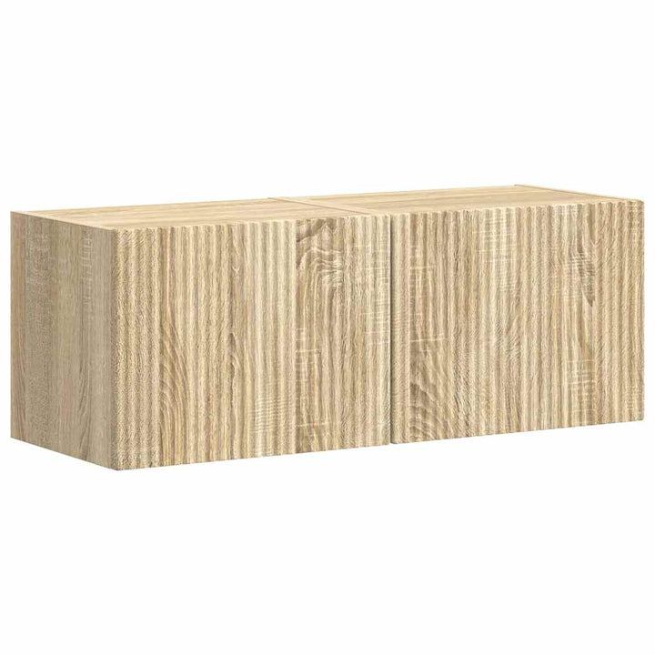 TV vægskab 2 pcs Sonoma 39 x 31 x 29,5 cm Konstrueret træ