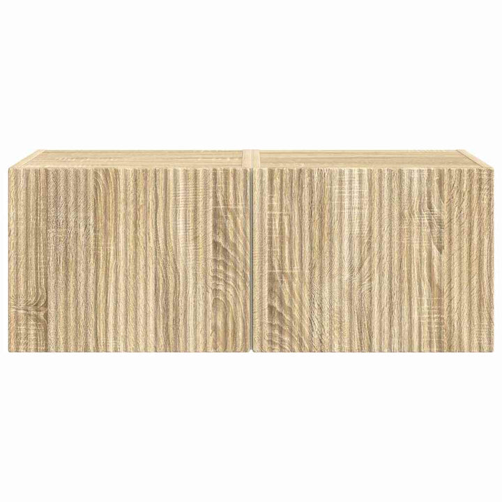 TV vægskab 2 pcs Sonoma 39 x 31 x 29,5 cm Konstrueret træ
