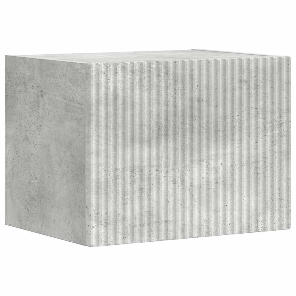 TV vægskab Vægmonteret Beton 39 x 31 x 29,5 cm Konstrueret træ
