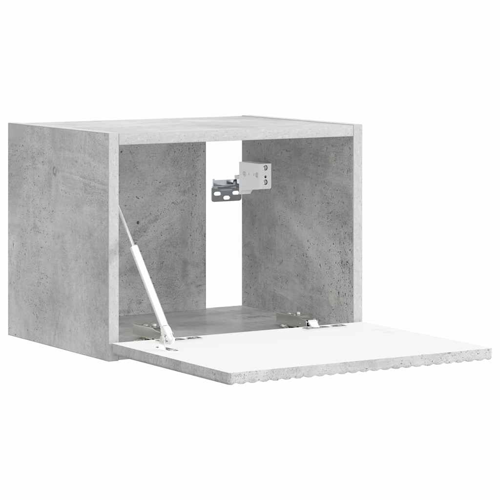TV vægskab Vægmonteret Beton 39 x 31 x 29,5 cm Konstrueret træ