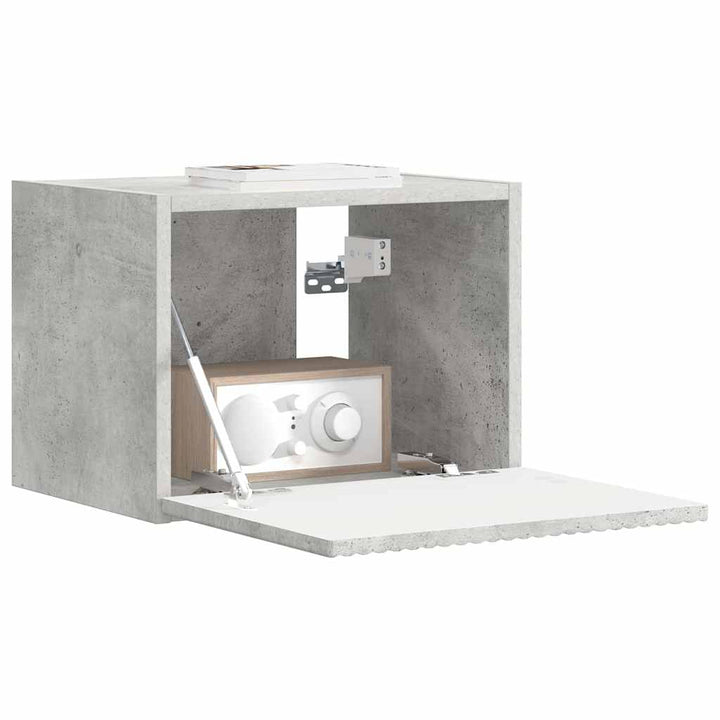 TV vægskab Vægmonteret Beton 39 x 31 x 29,5 cm Konstrueret træ