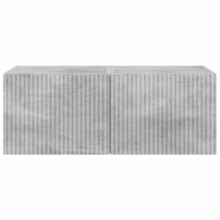 TV vægskab 2 pcs Beton 39 x 31 x 29,5 cm Konstrueret træ