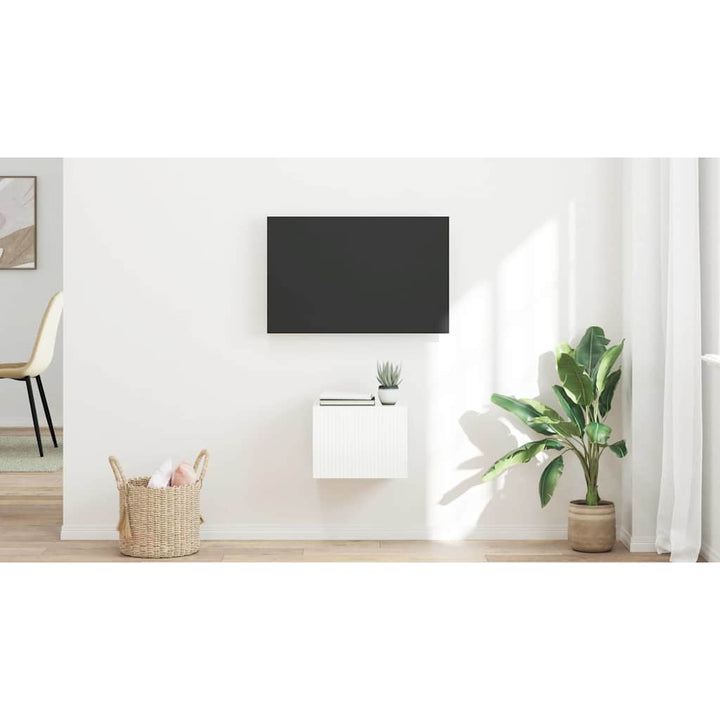 TV vægskab Gloss Hvid 39 x 31 x 29,5 cm Konstrueret træ