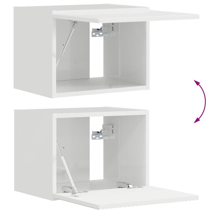 TV vægskab Gloss Hvid 39 x 31 x 29,5 cm Konstrueret træ