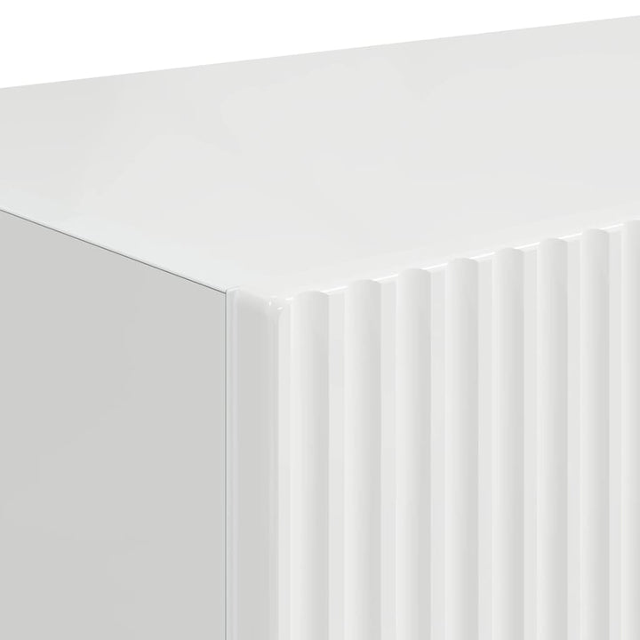 TV vægskab 2 pcs Gloss Hvid 39 x 31 x 29,5 cm Konstrueret træ