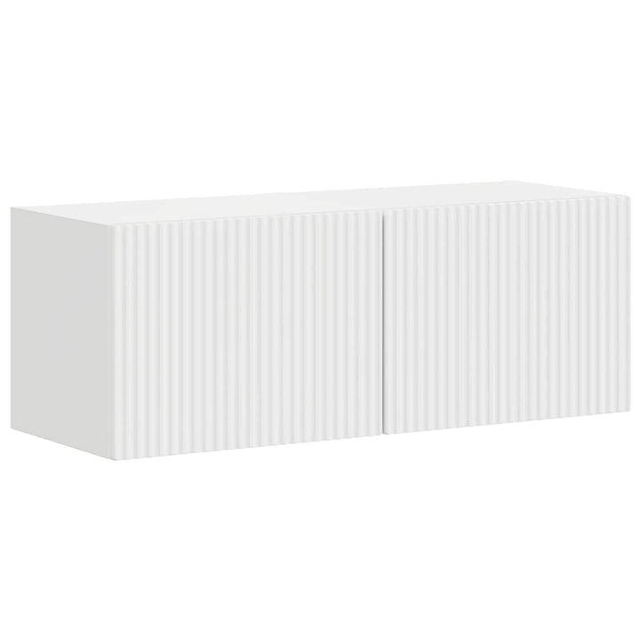 TV vægskab 2 pcs Gloss Hvid 39 x 31 x 29,5 cm Konstrueret træ