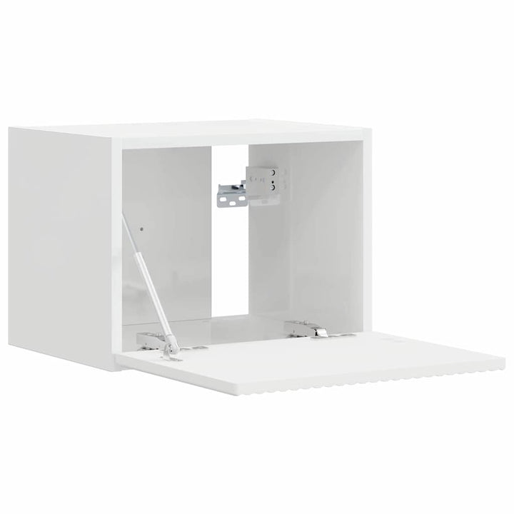 TV vægskab 2 pcs Gloss Hvid 39 x 31 x 29,5 cm Konstrueret træ
