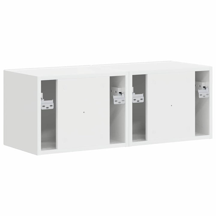 TV vægskab 2 pcs Gloss Hvid 39 x 31 x 29,5 cm Konstrueret træ