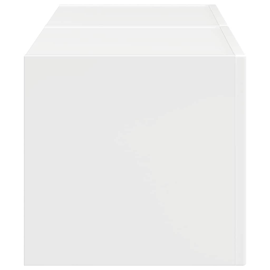 TV vægskab 2 pcs Gloss Hvid 39 x 31 x 29,5 cm Konstrueret træ