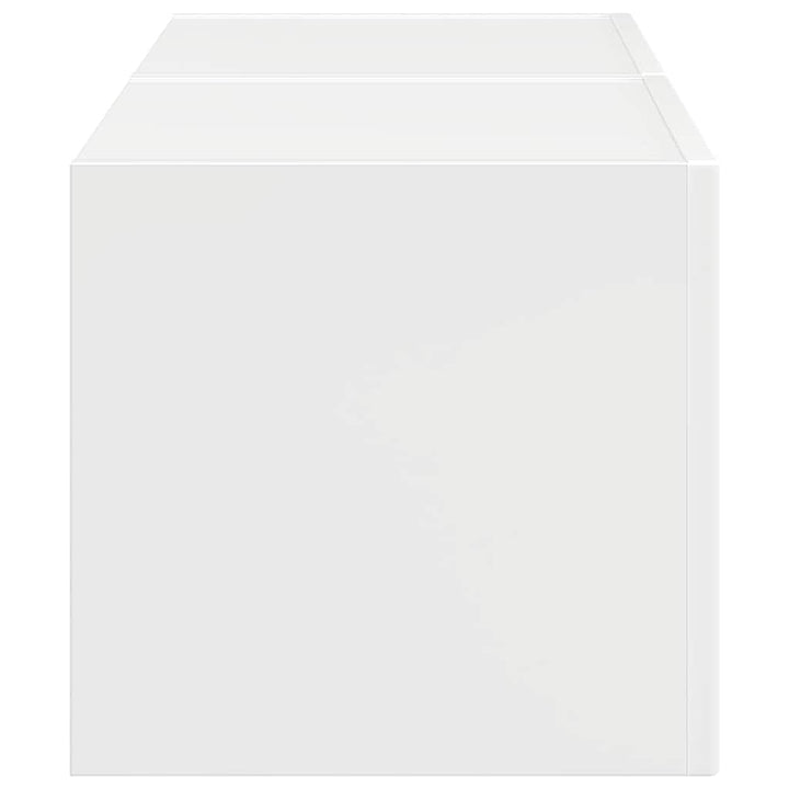TV vægskab 2 pcs Gloss Hvid 39 x 31 x 29,5 cm Konstrueret træ
