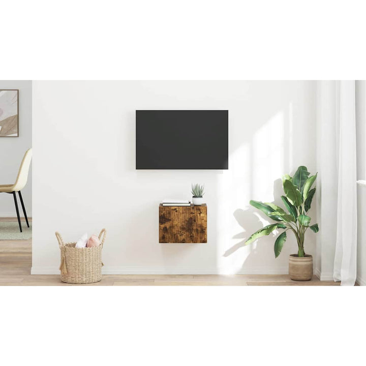 TV vægskab Røget eg 39 x 31 x 29,5 cm Konstrueret træ